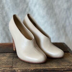 Fortress of Inca Lucita heels in leather cream, wedding 8 Anthropologie